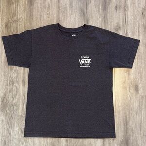 Vans Charcoal Tee with White Logo